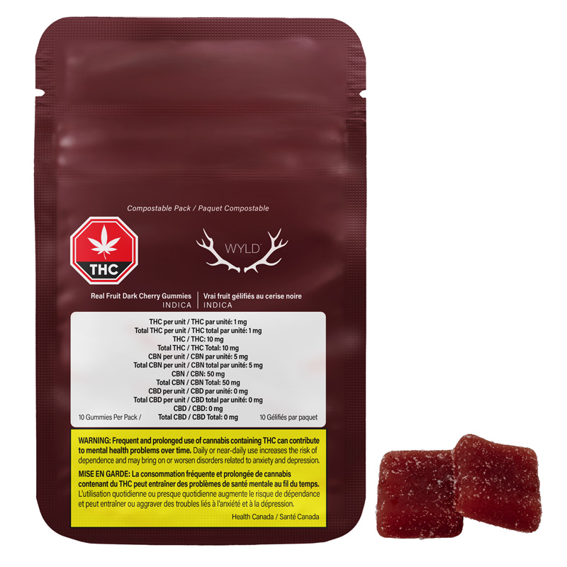 WYLD - Real Fruit Dark Cherry Gummies