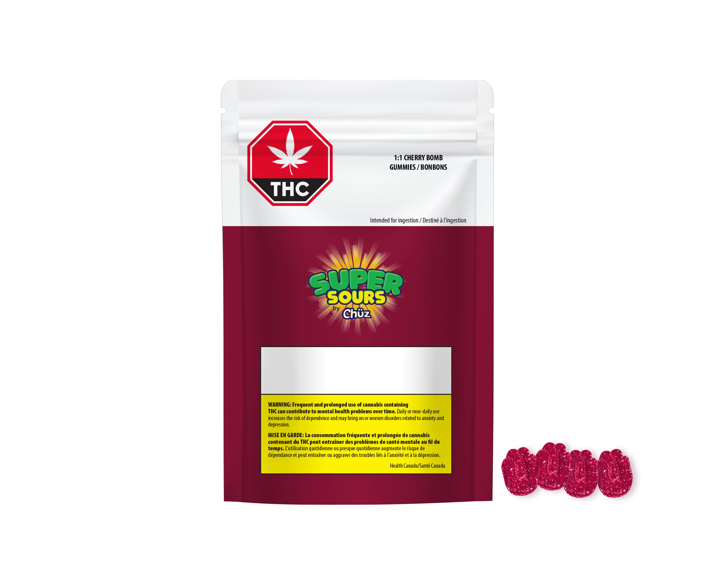 CHUZ - Super Sours 1:1 Cherry Bomb Gummies